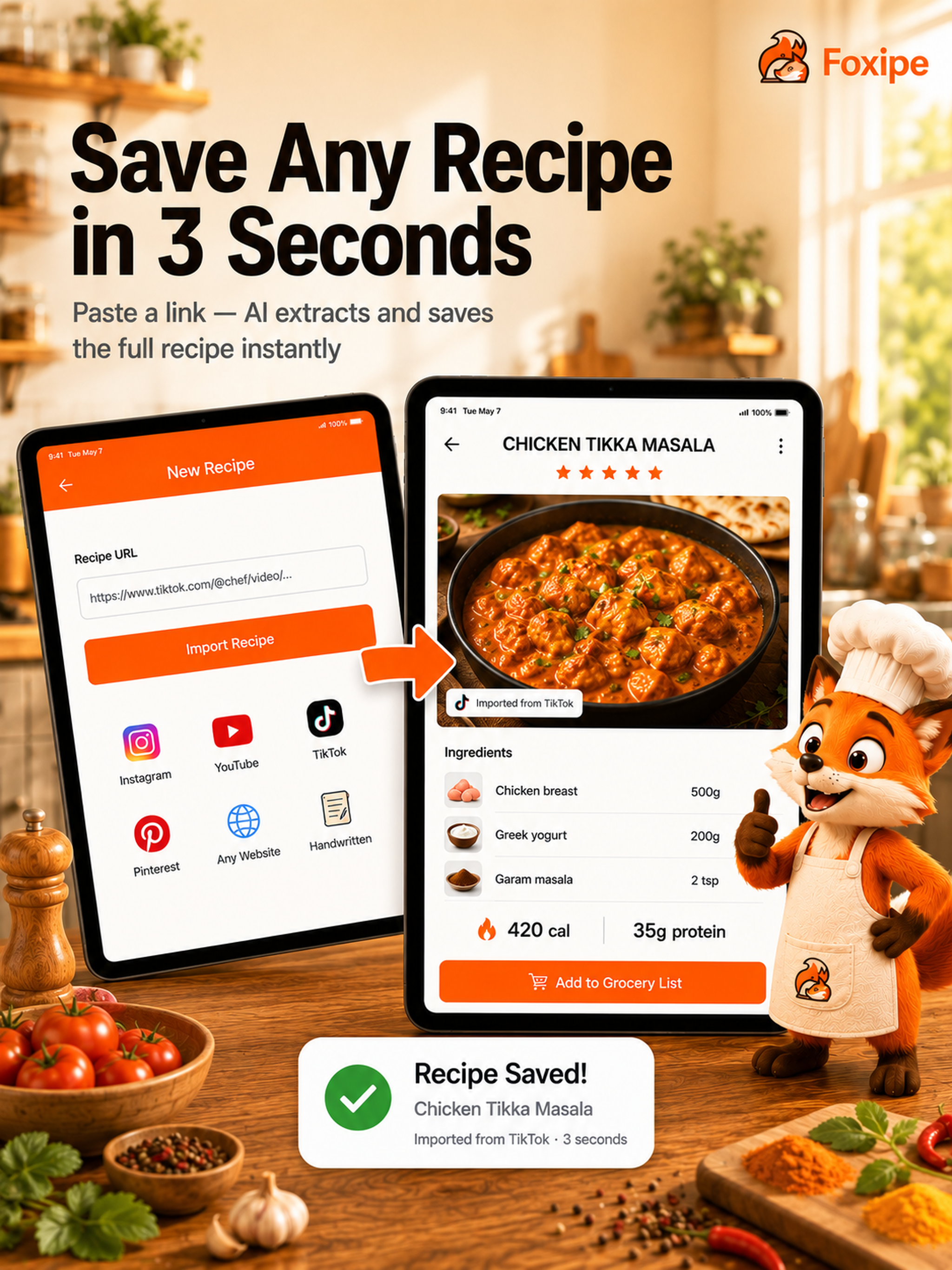 Foxipe - AI Recipe Manager
