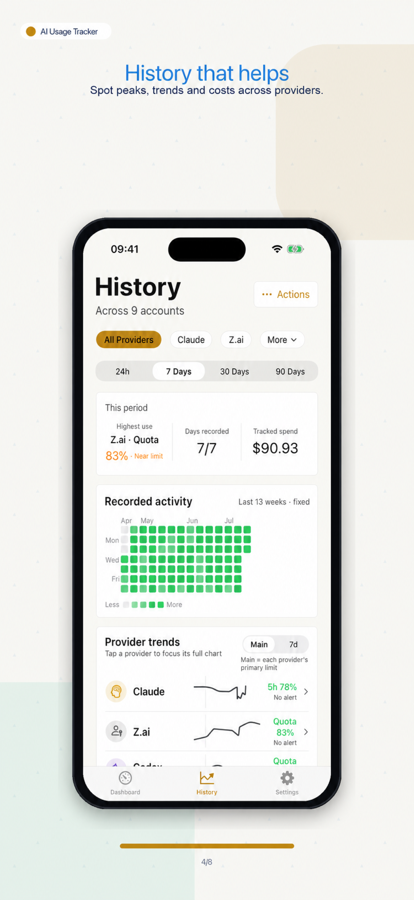 AI Limits & Reset Tracker screenshot 4