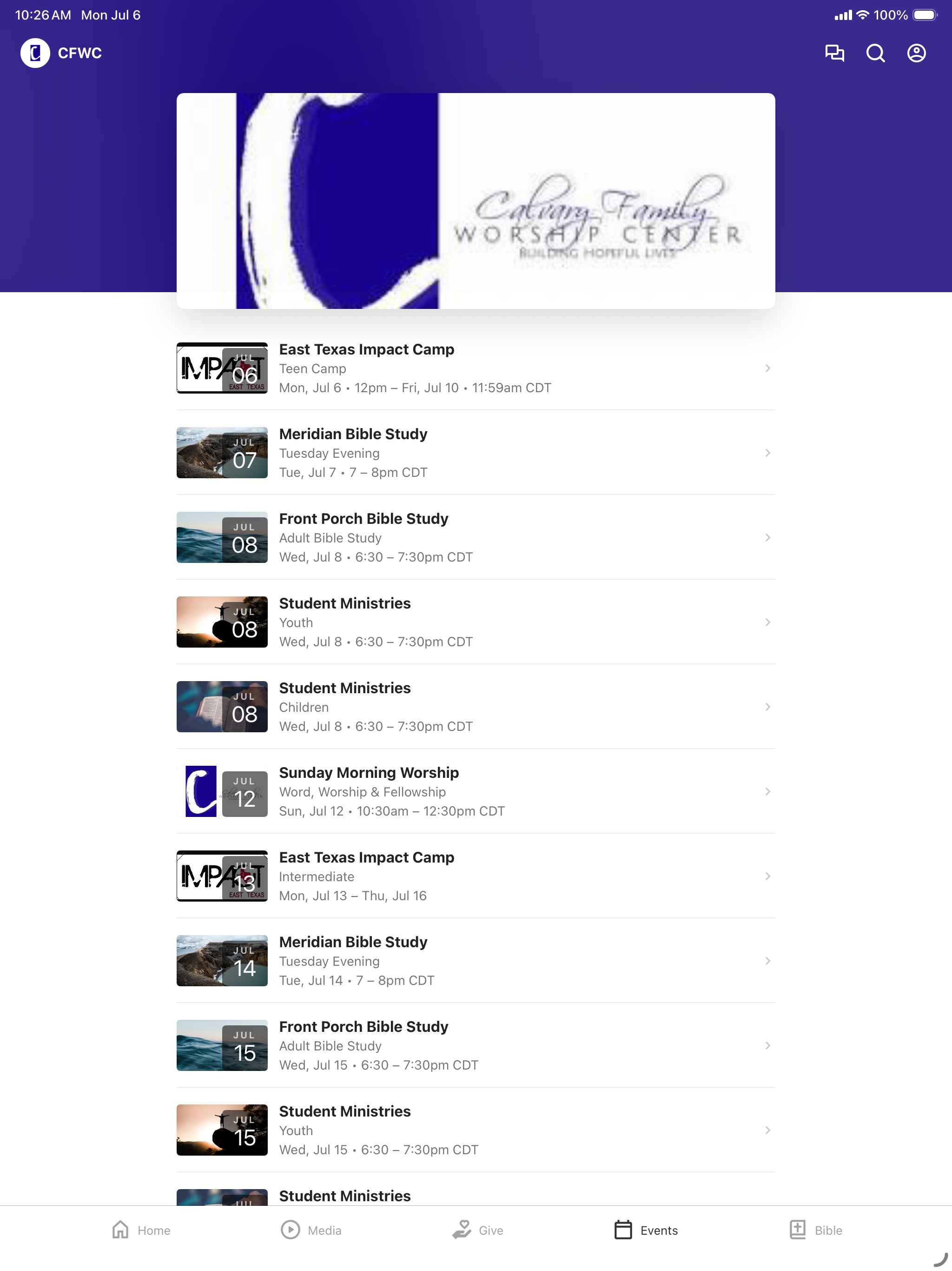 Calvary Family Worship Center screenshot 6