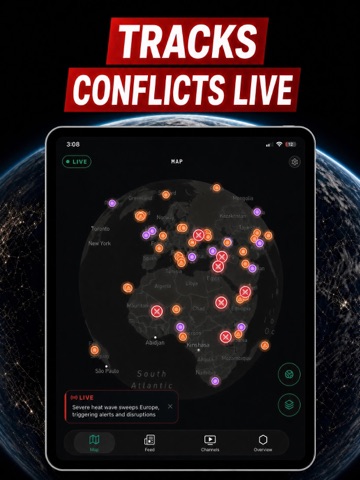 Live World Monitor: GlobeAlert iPad screenshot 3