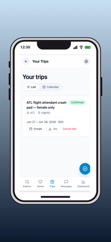 CrewPad: Crash Pad Finder screenshot
