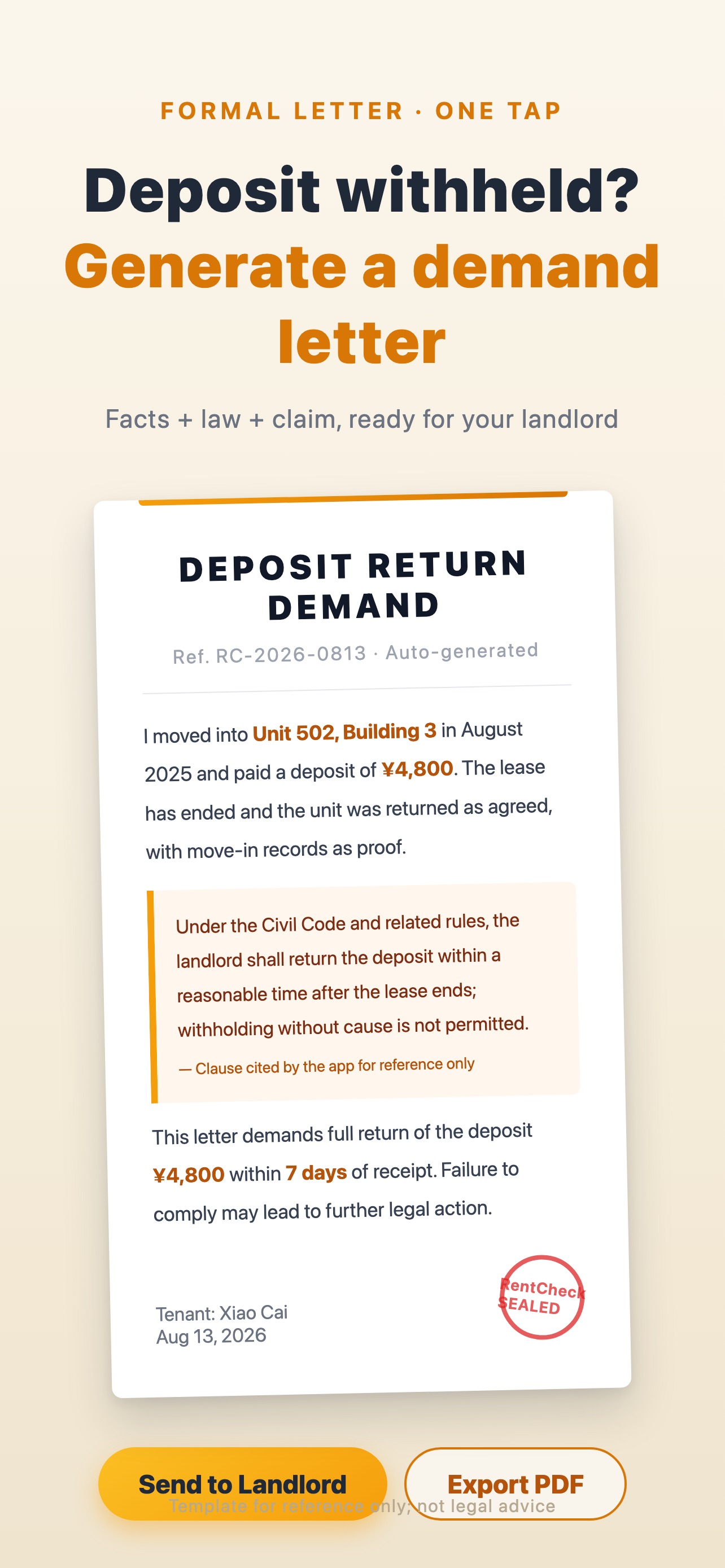 Screenshot 2 of RentCheck: Deposit Defender