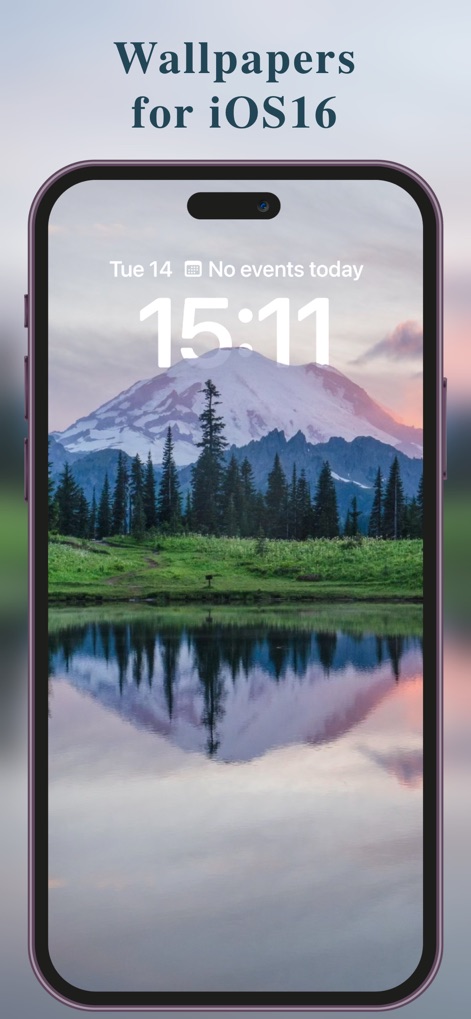 Color Themes: App Icons,Widget - iOS16に最適化された壁紙で、ユーザーは壮大な自然風景をデバイスに設定し、ロック画面でイベント通知も確認できます。