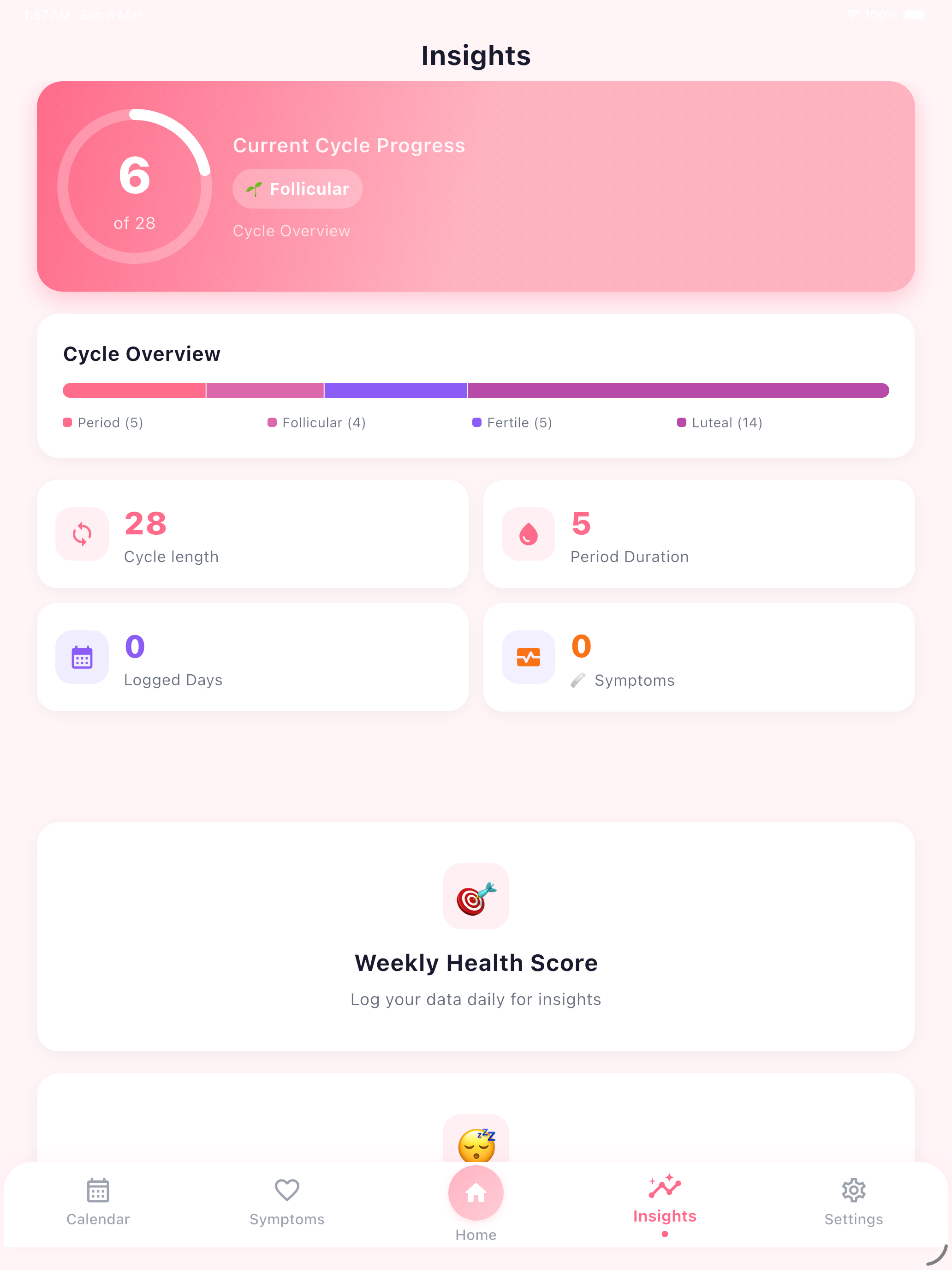 Pink Cycle - Period Tracker screenshot 6