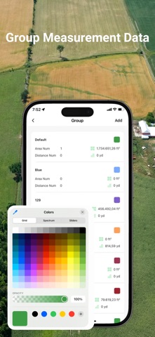 GPS Area Measure: GLandGo iPhone screenshot