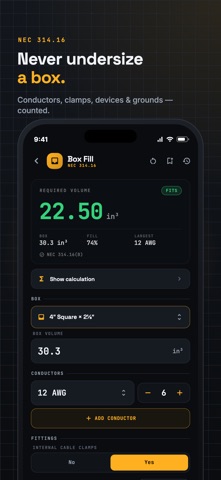 Voltkit: NEC Conduit Fill Calc Screenshot 6 of 9