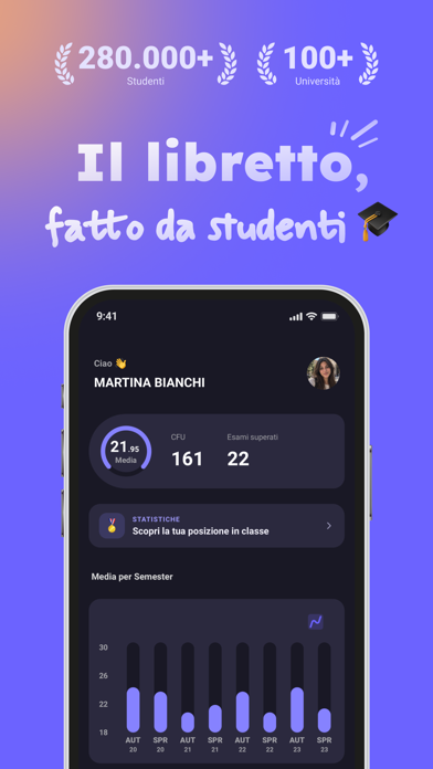 UniStudents: Libretto e Voti iPhone screenshot 1