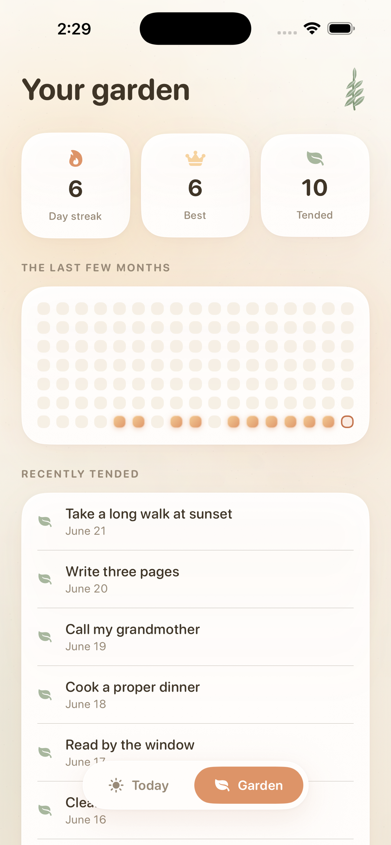 Tend: One Thing a Day screenshot 5