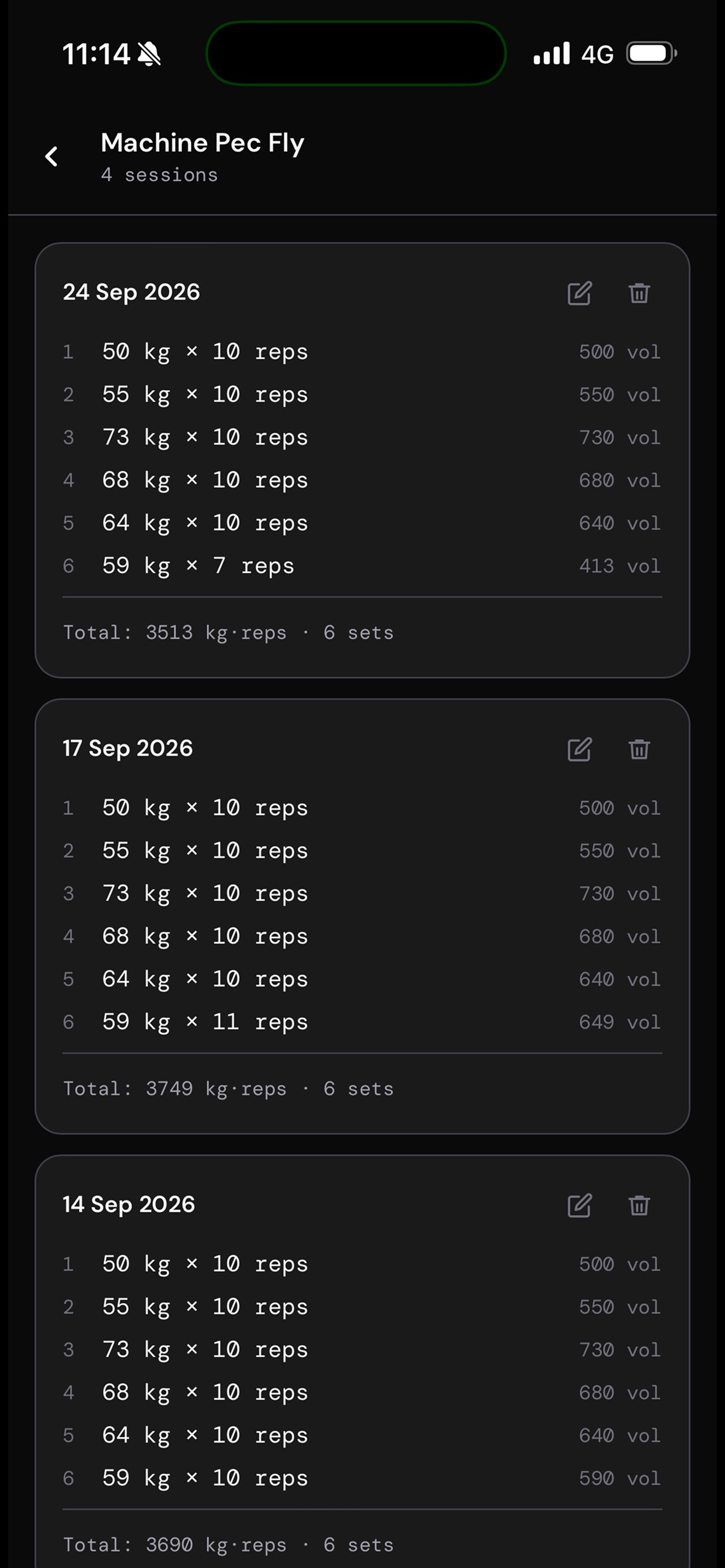 Screenshot 2 of Gymothee: Workout Tracker