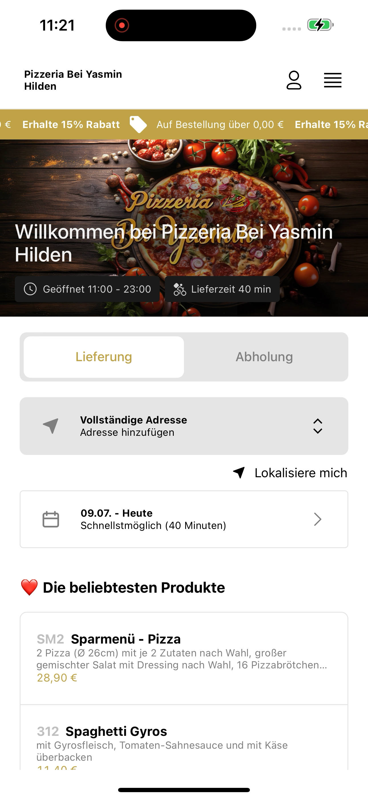 Pizzeria Bei Yasmin Hilden screenshot 6