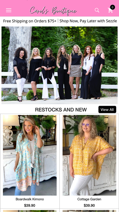 Screenshot 1 of Carol’s Boutique App