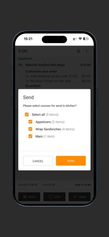 Orders.co Dine-in Express screenshot