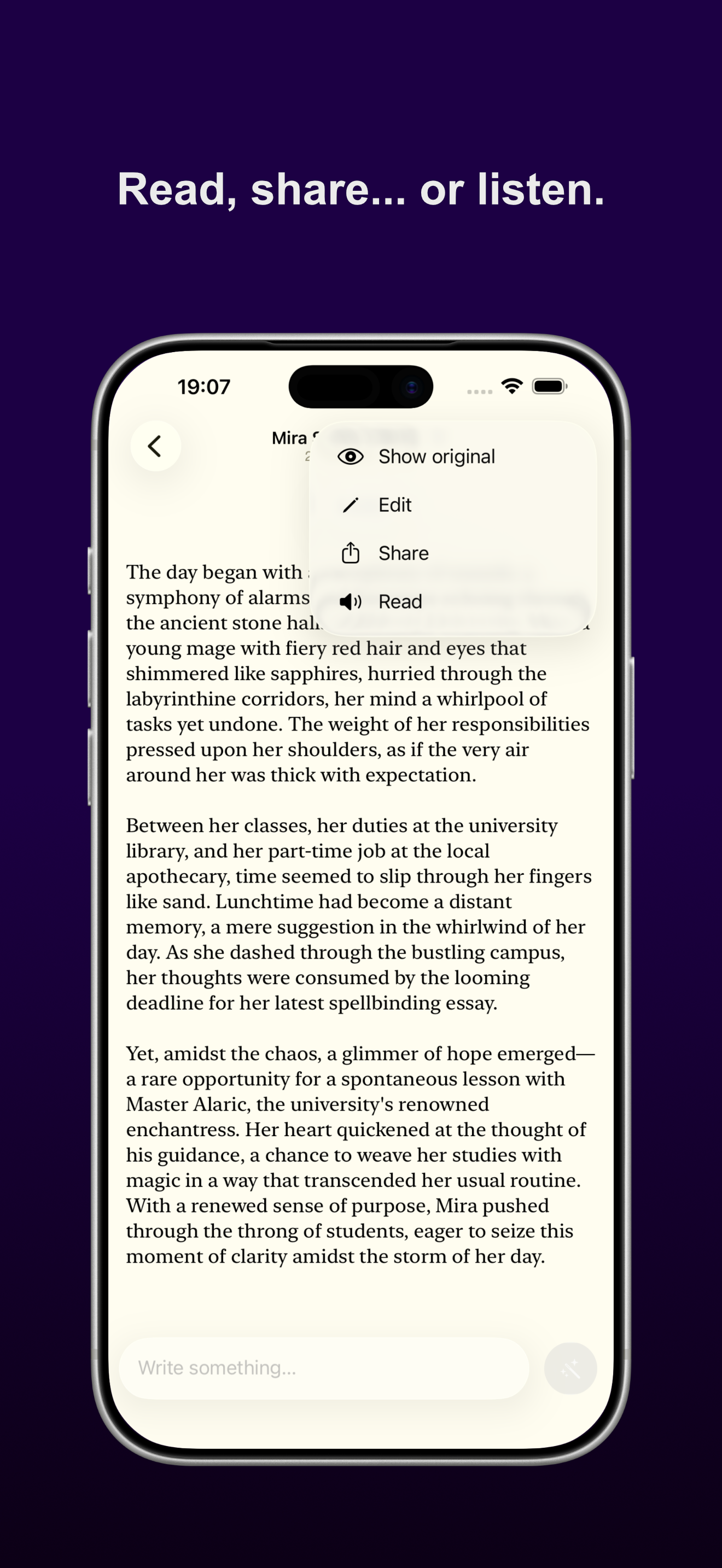 Magic Diary: AI Stories