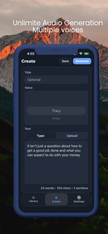 Vox - Offline Audio Generator screenshot