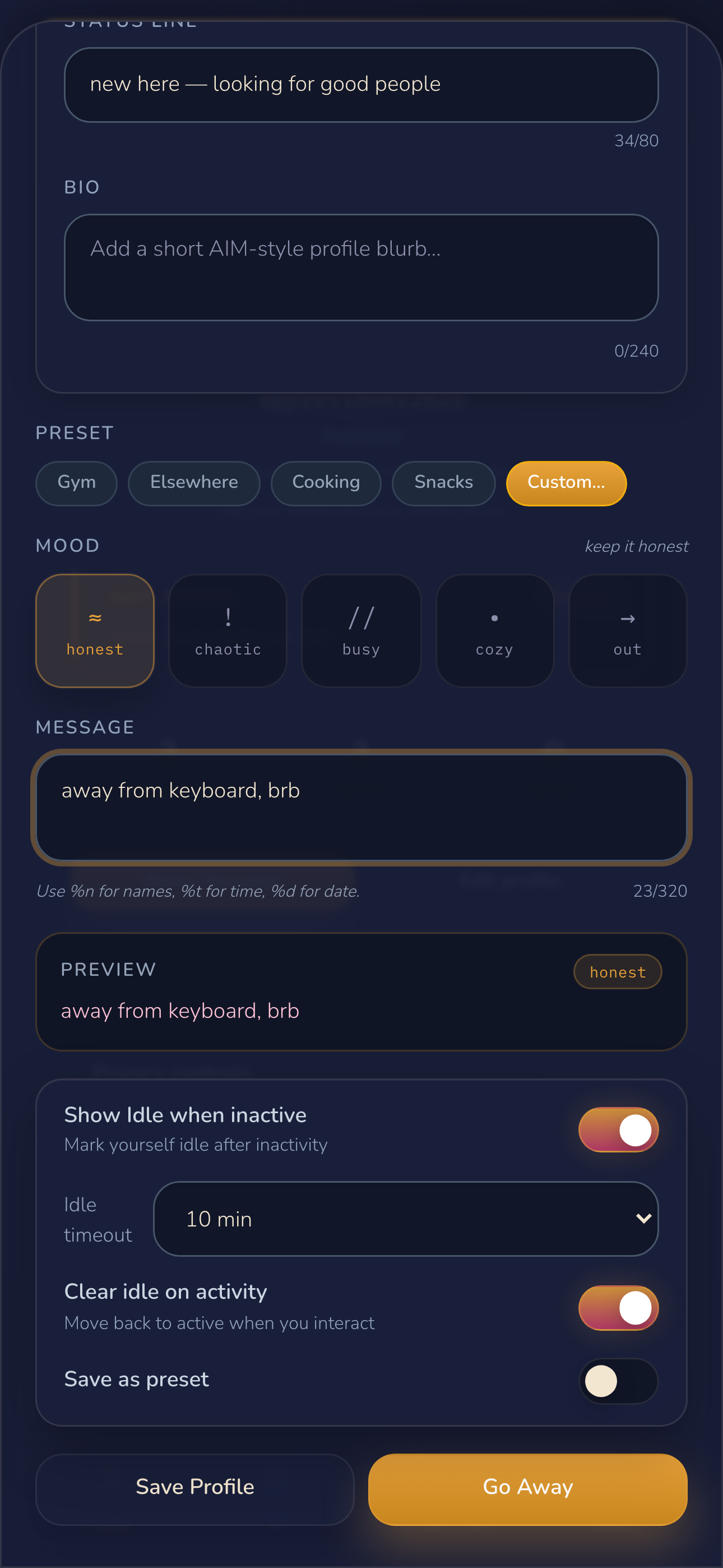 H.I.M. screenshot 3