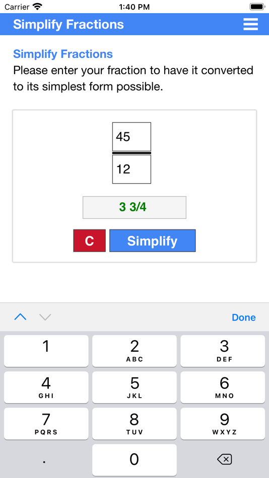 #2. Simplify Fractions (iOS) 由: H Valeur