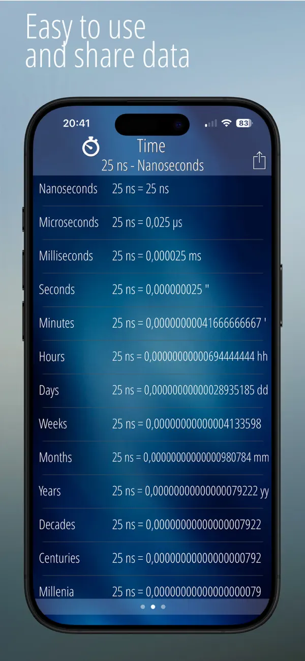 Screenshot #2 pour iMeasures! Measures Converter