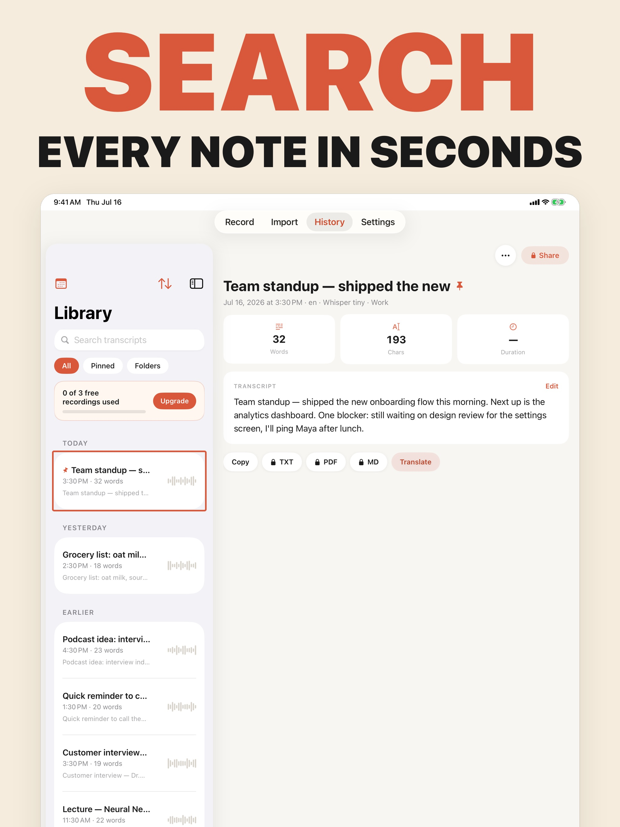 Voice to Text - Speech Notes screenshot 7