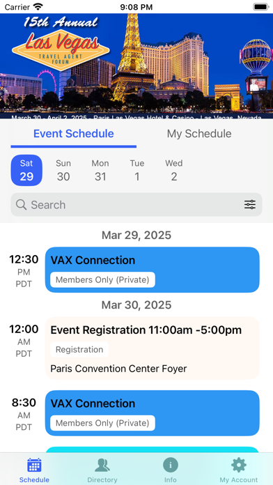 Travel Agent Forum 2025 app screenshot