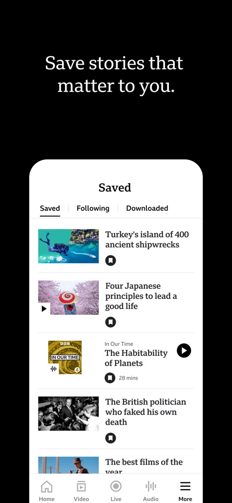 BBC: World News & Stories - Contenido guardado