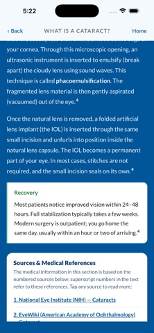 Cataract Surgery Guide iPhone screenshot