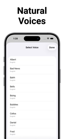 Text to Speech Voice - Speechy iPhone screenshot