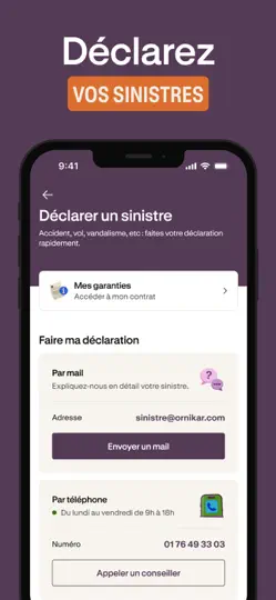 Capture d'écran de Ornikar Assurance sur iPhone 5