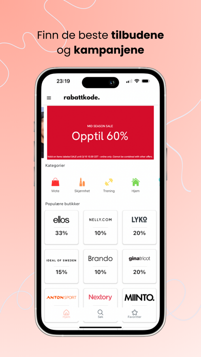 Rabattkode app screenshot 2