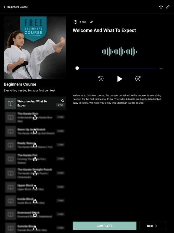 Shotokan Bites iPad screenshot 3 - Health & Fitness app