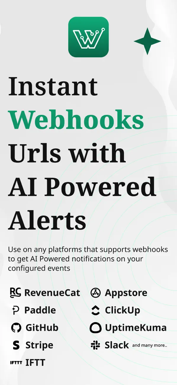 #1. Webhookify - Ai Notifications (iOS) Ved: Bibek Acharya