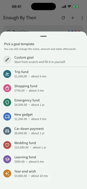 Enough By Then: Savings Goal screenshot 3