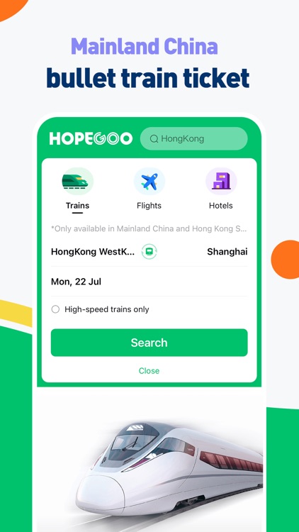 HopeGoo: Flight,Train,Hotel