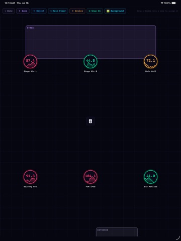 1dB Live iPad screenshot