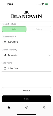 Blancpain Warranty screenshot