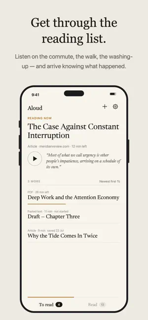 Aloud — Text to Speech Reader screenshot 2