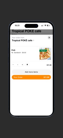 Tropical POKÈ cafe iPhone screenshot