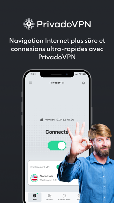 Screenshot #1 pour PrivadoVPN - VPN sécurisé