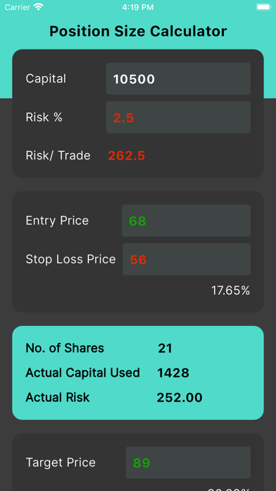 Screenshot #3 pour FX - Position Size Calculator