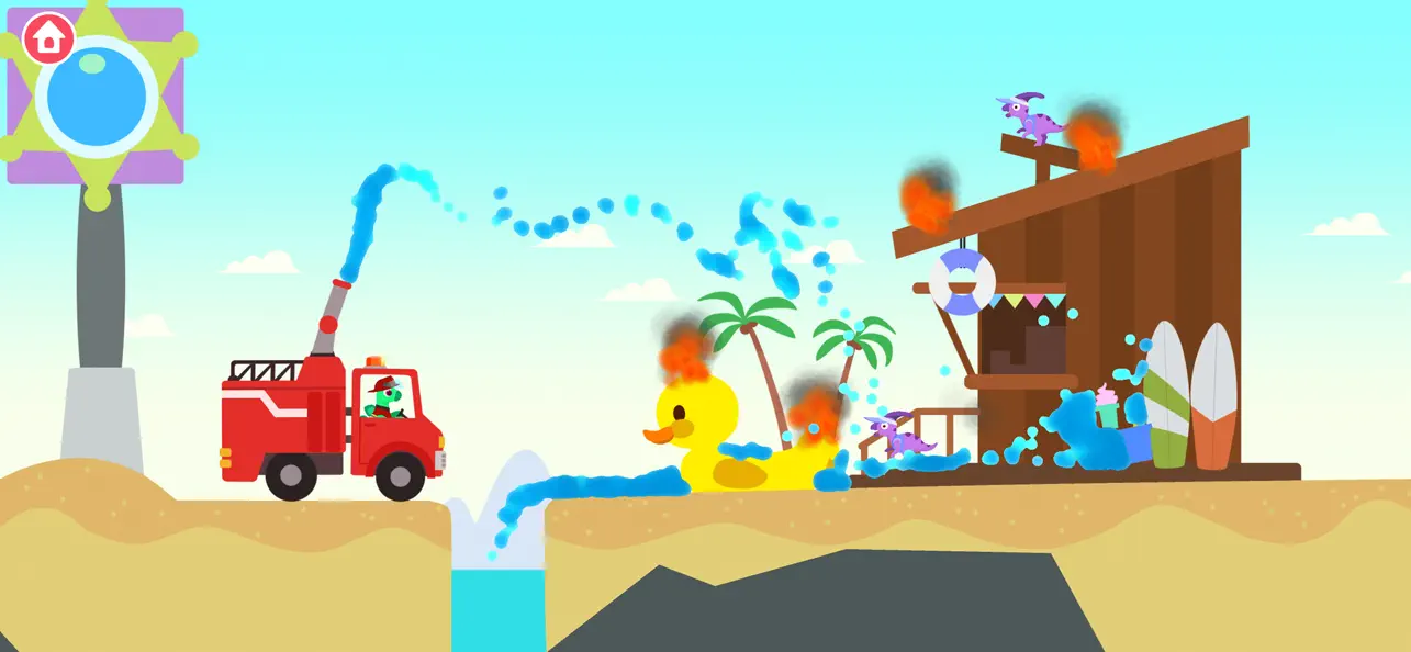 Screenshot #3 pour Jeux camion pompier dino bébés