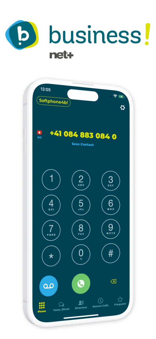 Screenshot #1 pour Softphone4b!