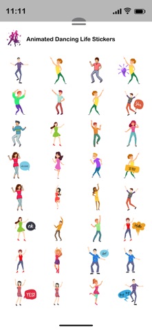 Animated Dancing Life Stickers iPhone screenshot