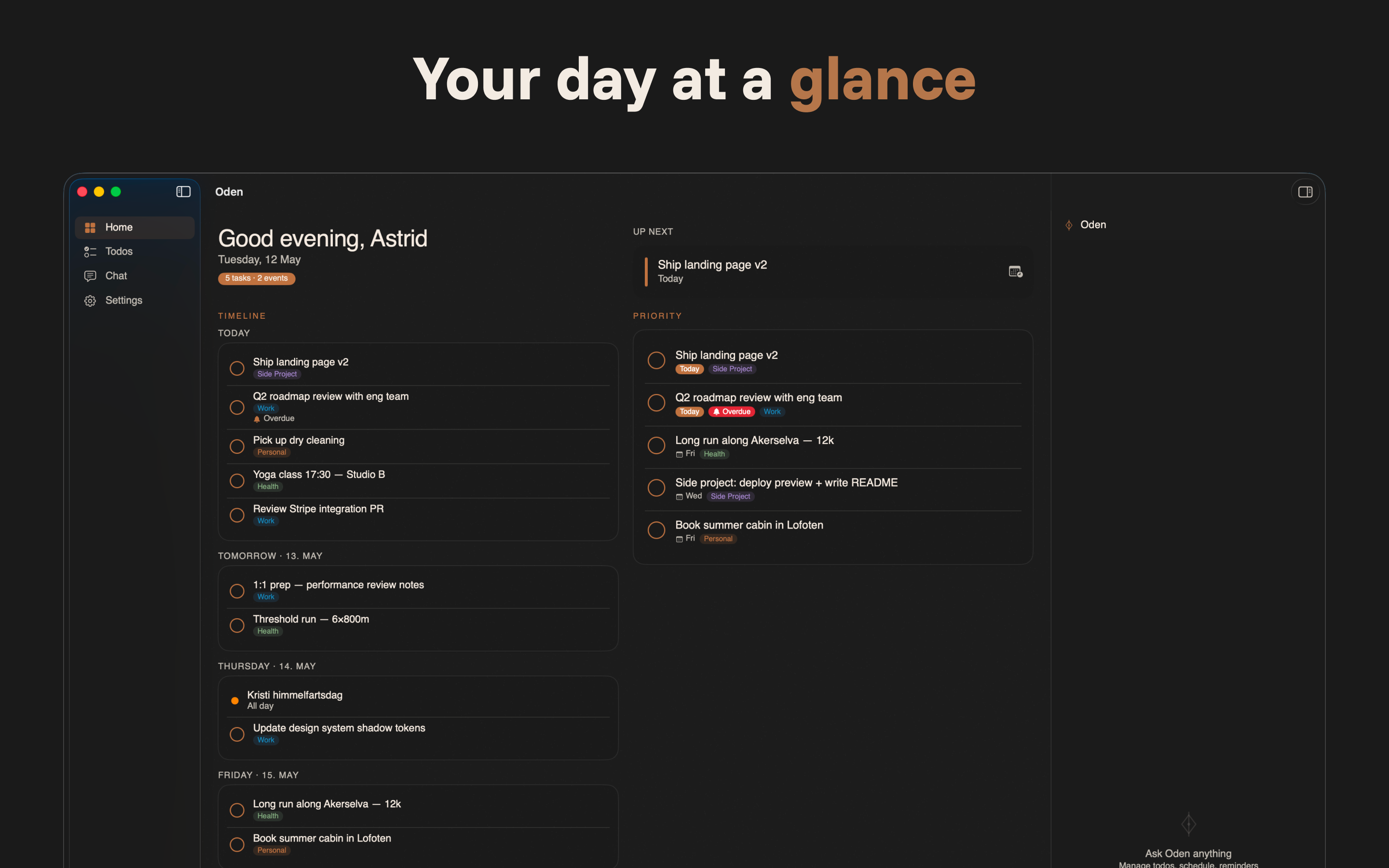 Oden — AI Todo Assistant