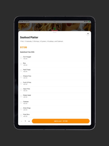 Tunis Seafood, Wings & Subs iPad screenshot