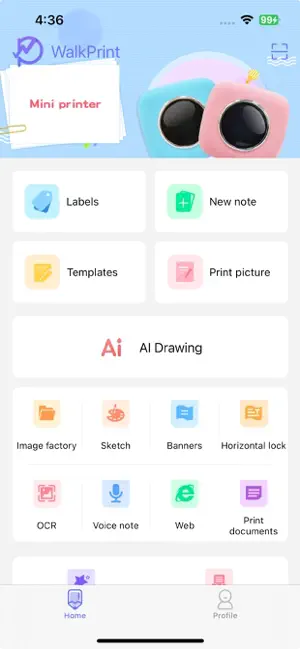 WalkPrint iPhone screenshot 1