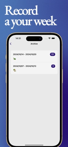 week - weekly diary screenshot
