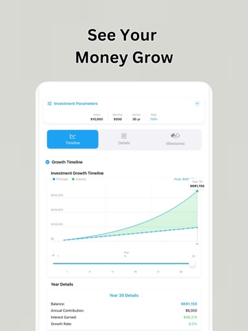 Compound Interest Calculator₊ iPad screenshot