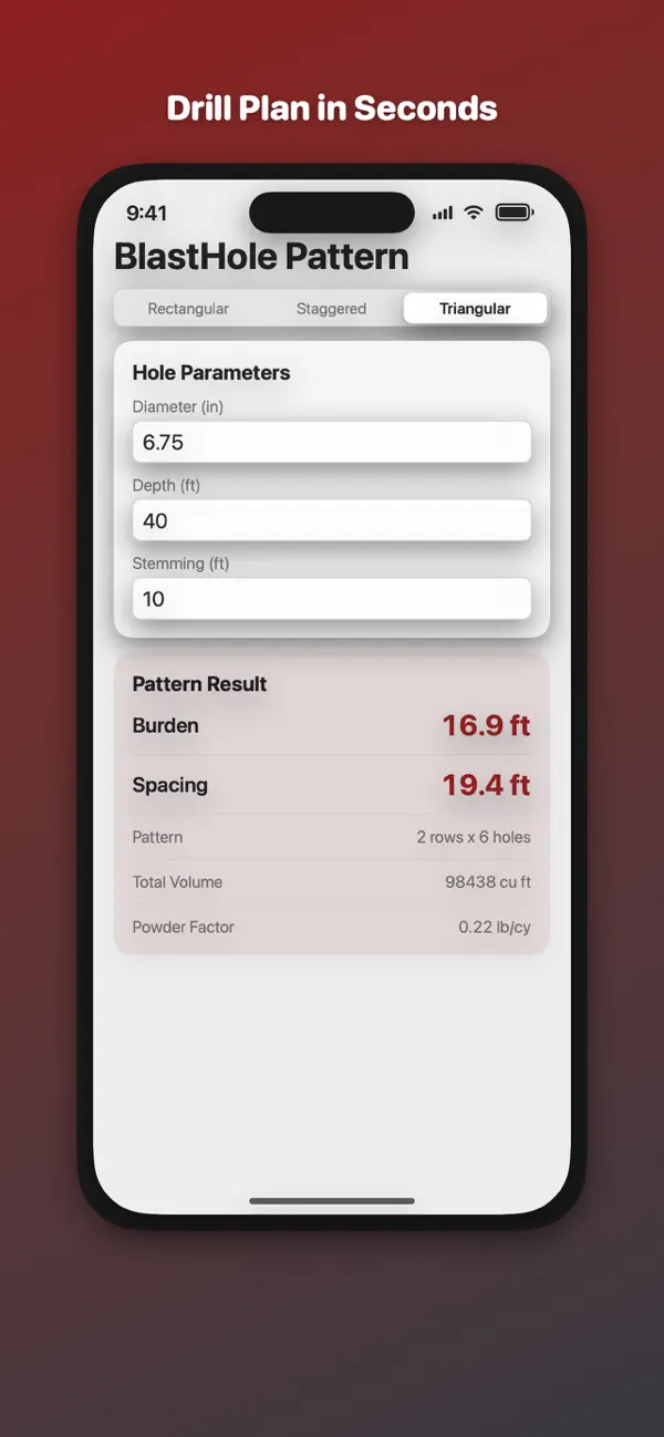 Screenshot #3 pour Blast Hole Pattern & Charge
