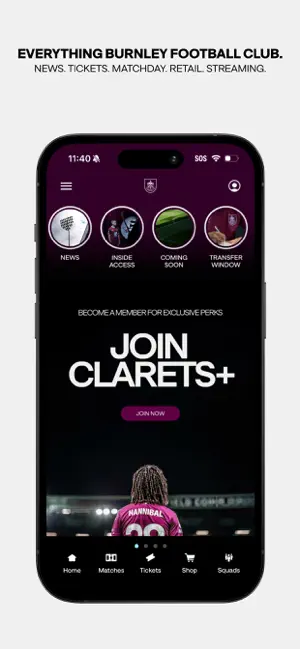 Official Burnley FC App screenshot 1