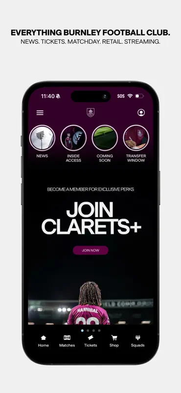 Official Burnley FC App screenshot 1 of 5