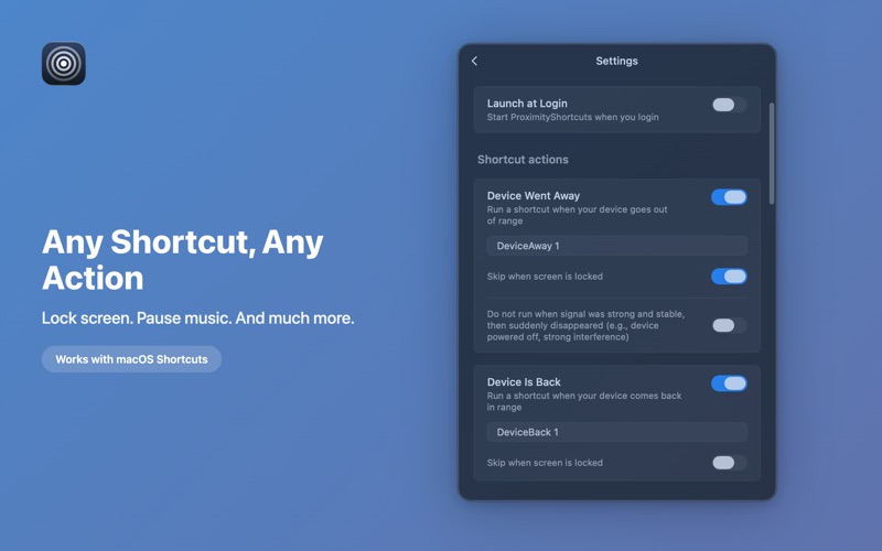 ProximityShortcuts screenshot